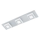 Lampe plafond argentée en plastique, Elsien, 3W, 3000K LED