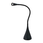Lampe de bureau noire en plastique, Lieselot, avec variateur tactile