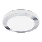 Plafonnier chromé en plastique, Amina, 16W, 3000K LED, IP44