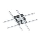 Plafonnier chromé en acier, Arantxa, 24W, 3000K LED