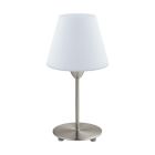 Lampe de table nickel en verre, Asiye, avec interrupteur
