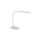 Lampe de bureau blanche en plastique, Brennan, 5W, 4000K LED, avec variateur tactile