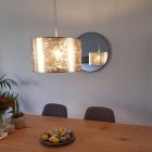 Suspension beige en tissu, Megan