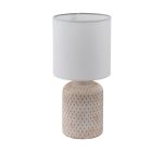 Lampe de table en céramique blanche, Angele, avec interrupteur