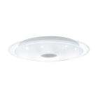 Lampe plafond transparente en acier, Dunya, 24W, couleur réglable LED