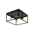 Lampe plafond noire en acier, Tyrza