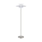 Lampadaire nickel en acier, Lariana, avec interrupteur