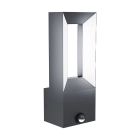 Applique extérieur avec détecteur de mouvement noire en aluminium, Larisa, 5W, 3000K LED, IP44