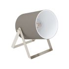 Lampe de table nickel en acier, Yvana, avec interrupteur