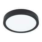 Plafonnier noir en acier, Pascale, 16W, 4000K LED