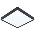 Plafonnier noir en acier, Pascale, 20W, 3000K LED