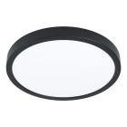 Plafonnier salle de bain noir en acier, Pascale, 20W, 3000K LED, IP44