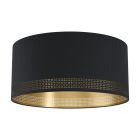 Lampe plafond noire en acier, Niko