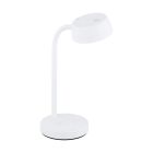 Lampe de table blanche en plastique, Annelin, 4W, 3000K LED, avec interrupteur