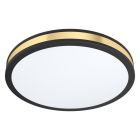Lampe plafond noire en acier, Rivano, 24W, 3000K LED