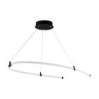 Suspension noire en plastique, Gamze, 27W, 3000K LED