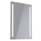 Miroir avec éclairage gris en verre, Bibi, 6,1W, 4000K LED, IP44, avec interrupteur