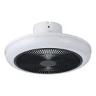 Ventilateur de plafond blanc en plastique, Henny, 8,5W, blanc chaud à froid réglable LED, avec télécommande