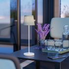 Lampe de table verte en tissu, Latif, 2W, white switch LED, avec variateur tactile
