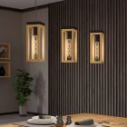 Suspension en bois marronne, Jasmina