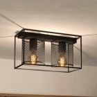 Plafonnier noir en aluminium, Thiemo