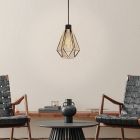 Suspension marronne en acier, Yessica