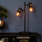 Lampe de table noire en aluminium, Jelger, avec interrupteur