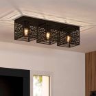 Plafonnier noir en aluminium, Lennaert