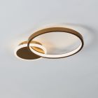 Plafonnier doré en aluminium, Sivan, 15W, blanc chaud à froid réglable LED, gradable en 3 étapes