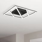 Lampe plafond noire en aluminium, Kenley, 21W, blanc chaud à froid réglable LED, gradable en 3 étapes