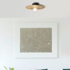 Plafonnier noir en métal, Rimke