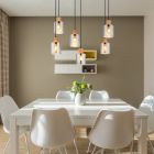 Suspension noire en verre, Abelon