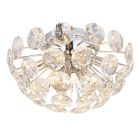 Plafonnier chromé en cristal, Viresh