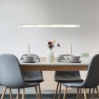 Suspension nickel en métal, Nisanur, 20W, white switch LED, avec variateur tactile