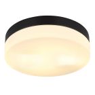 Luminaire extérieur noir en plastique, Maickel, IP44