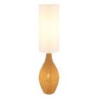 Lampadaire blanc en tissu, Nelleke, avec interrupteur