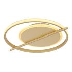 Lampe plafond dorée en aluminium, Reinald, 36W, 3000K LED