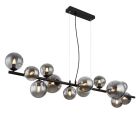 Suspension table à manger noire en verre, Melinda