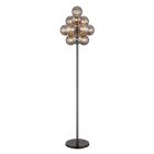 Lampadaire gris en verre, Ozan, avec interrupteur
