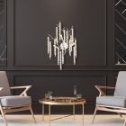 Applique murale chromée en aluminium, Lanah