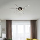 Plafonnier noir en aluminium, Leigh, 40W, 3000K LED