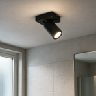 Spot plafond noir moderne, Kenan, IP44