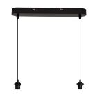 Suspension sans abat-jour noire en aluminium, Rika