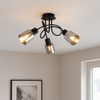 Plafonnier noir design, Crystal