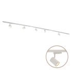 3M système d'éclairage sur rail monophasé blanc + 5 Elena spots sur rail