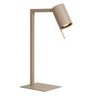 Lampe de bureau moderne taupe, Lesley, avec interrupteur