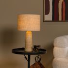Lampe de table moderne beige, Nimue, avec interrupteur