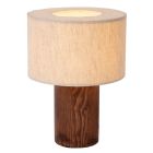 Lampe de table rustique marronne, Tachina, avec interrupteur