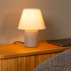 Lampe de table en céramique beige, Macia, avec interrupteur