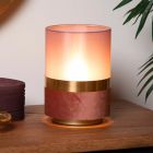 Lampe de table rétro dorée, Tusse, avec interrupteur